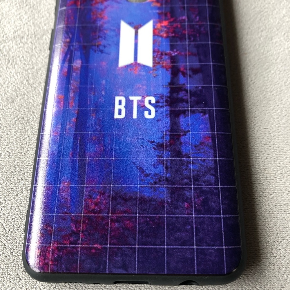 BTS Samsung Galaxy A21S ~ Silicone Phone Case ~ Forest with White Logo ~ New!